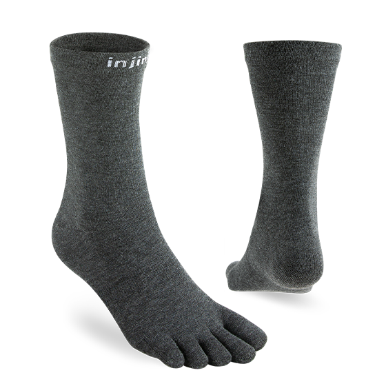 Prévention Ampoules Taille S Chaussettes Cinq Orteils Injinji Liner Crew Wool - Taille S - Rustique - Coolmax EcoMade - Randonnée Chaussettes Technique Wool