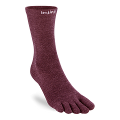 Injinji Liner Crew Merino Wool - garnet