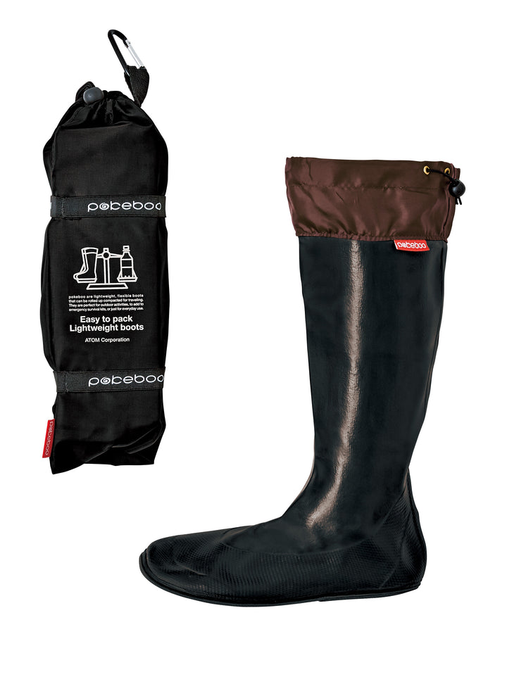Pokeboo - Faltbarer Gummistiefel - black/brown