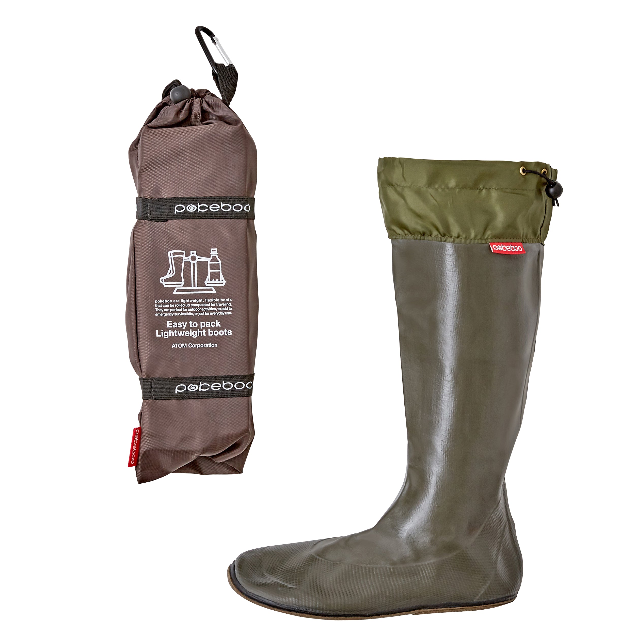 Pokeboo - Faltbarer Gummistiefel - charcoal