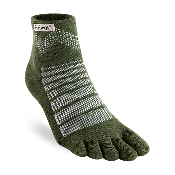 Injinji Outdoor Mini-Crew Merino Wool - forest