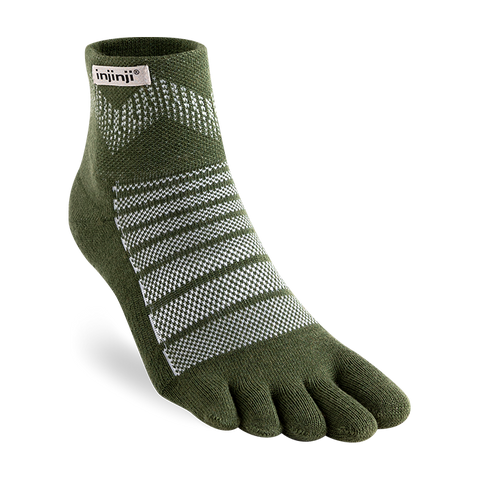Injinji Outdoor Mini-Crew Merino Wool - forest