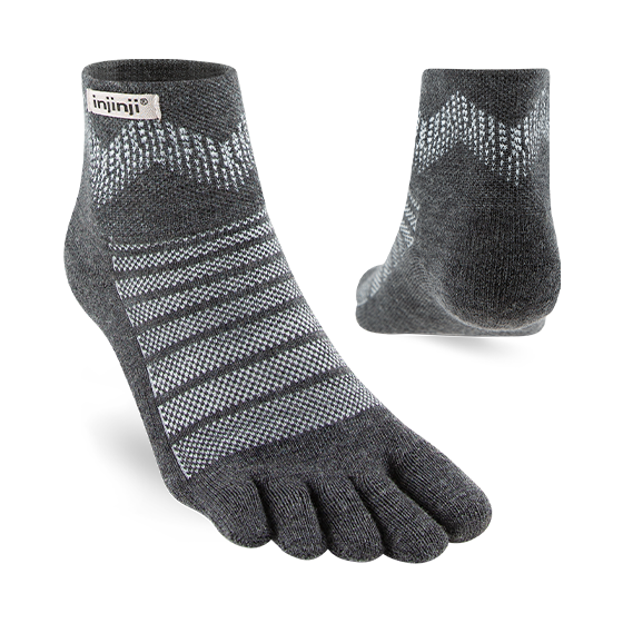 Injinji Outdoor Mini-Crew Merino Wool - slate