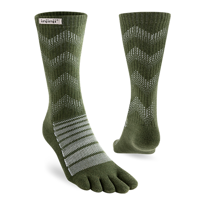 Injinji Outdoor Crew Merino Wool - forest