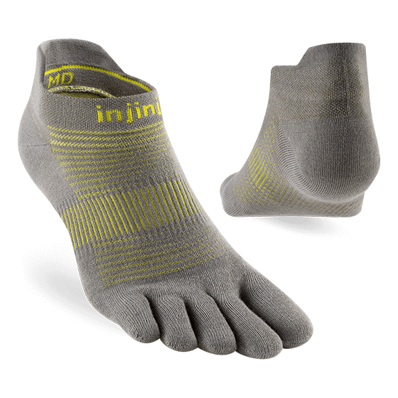 Injinji Run No-Show - neon silver