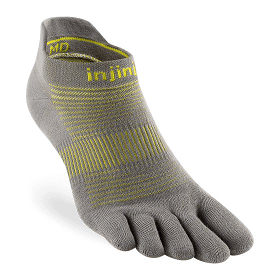 Injinji Run No-Show - neon silver