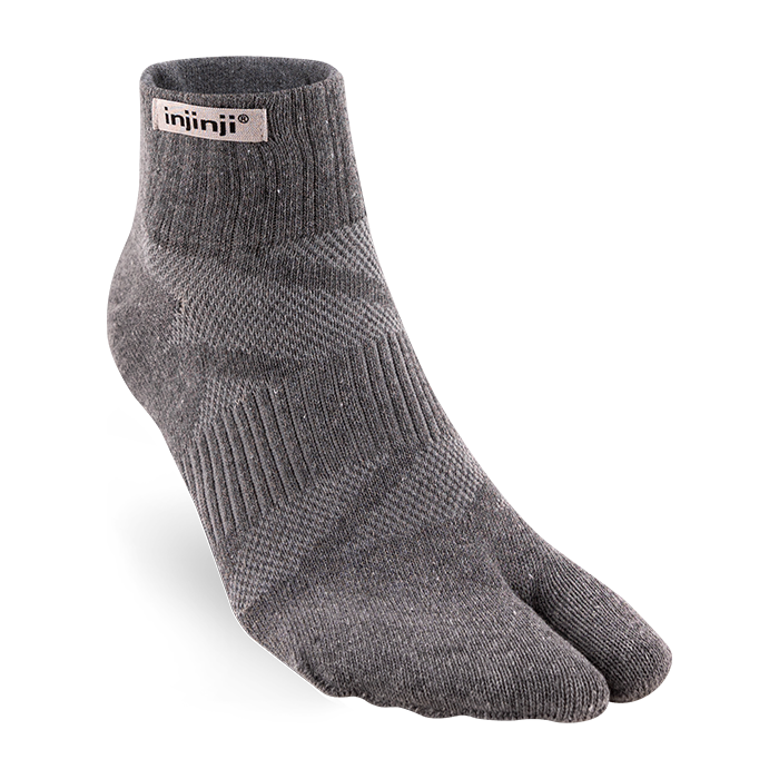 Injinji Split-Toe Mini-Crew Cotton - ash