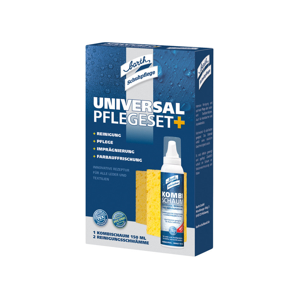 Barth Universal Pflegeset - Kombischaum (150ml) mit Schwamm (Grundpreis: 86,00 €/L)