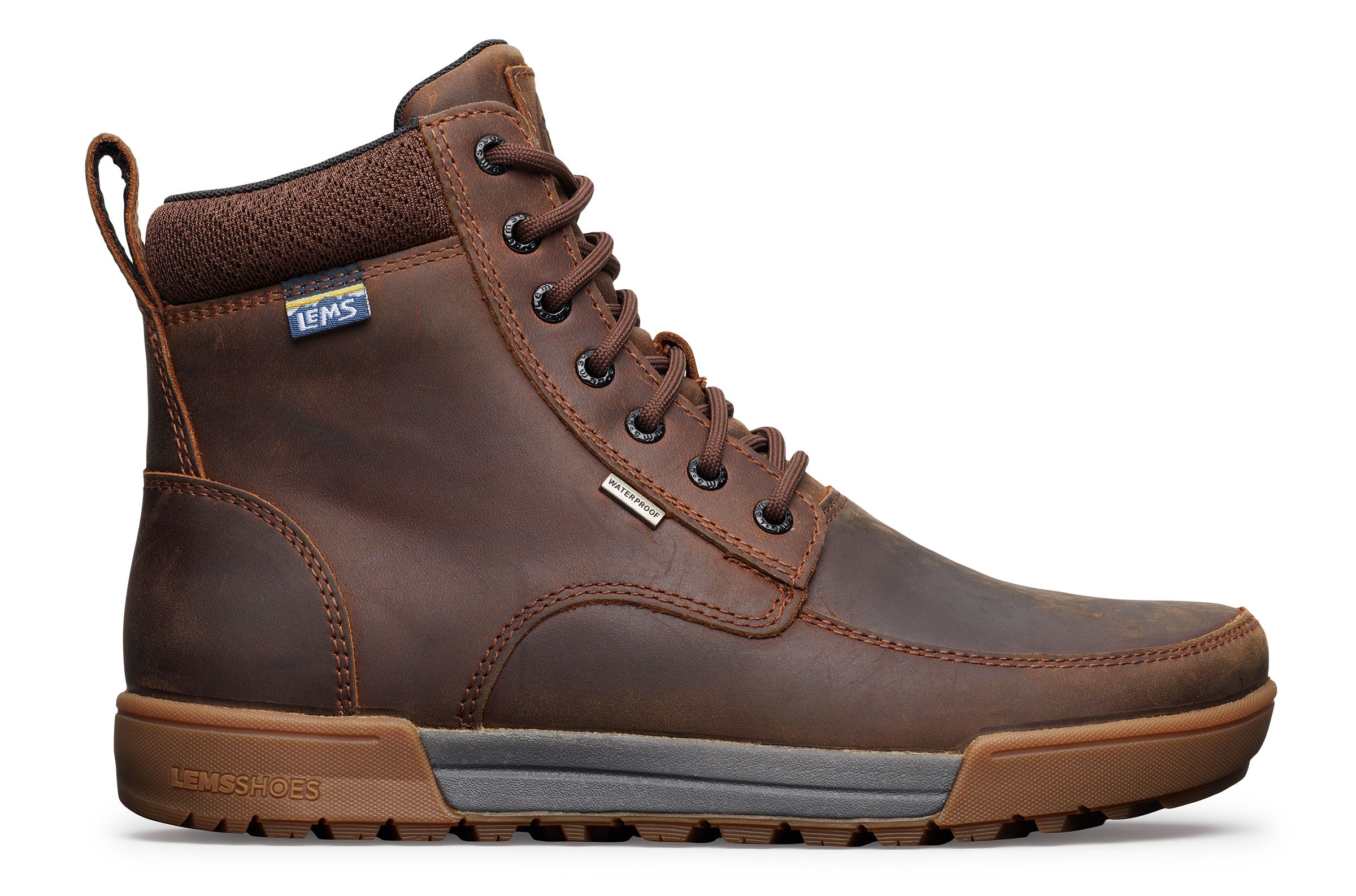 Lems Boulder Boot Summit Waterproof - rugged bark