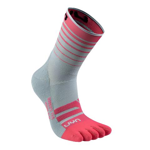 UYN Woman Runner´s Five Socks -  light grey/pink