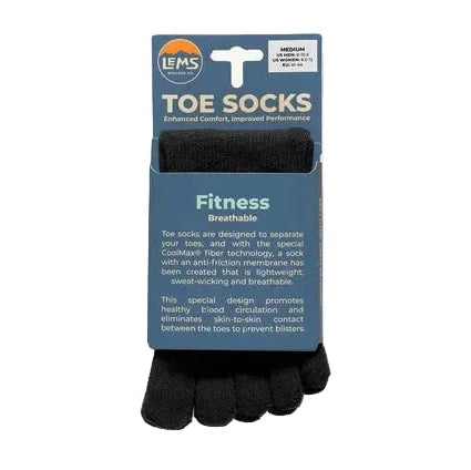 Lems Zehensocken Fitness Ankle - black