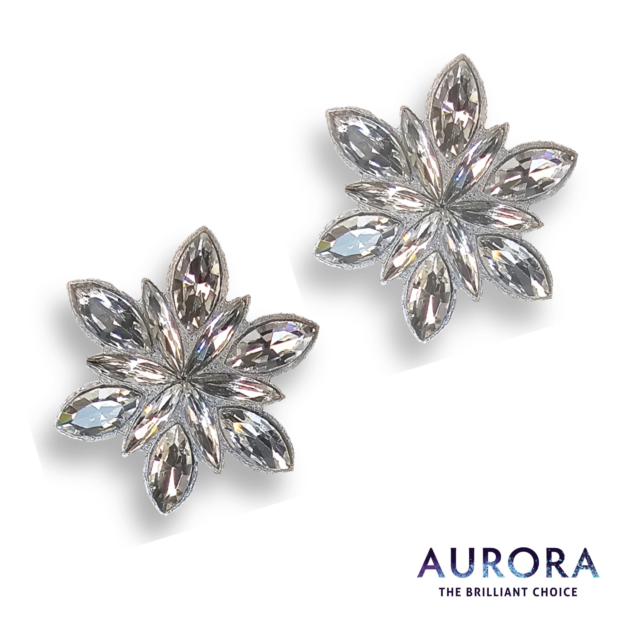 Lovely Flowers Clips White Crystal für Lonnies