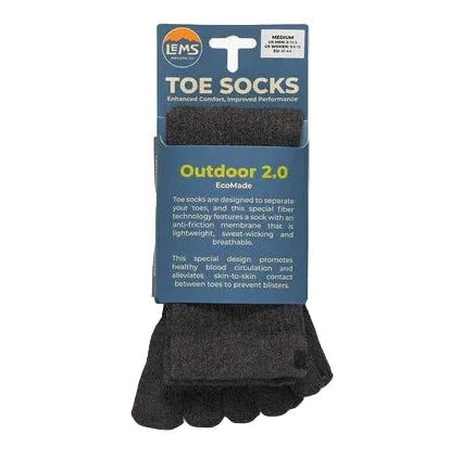 Lems Zehensocken Outdoor Crew - dark grey