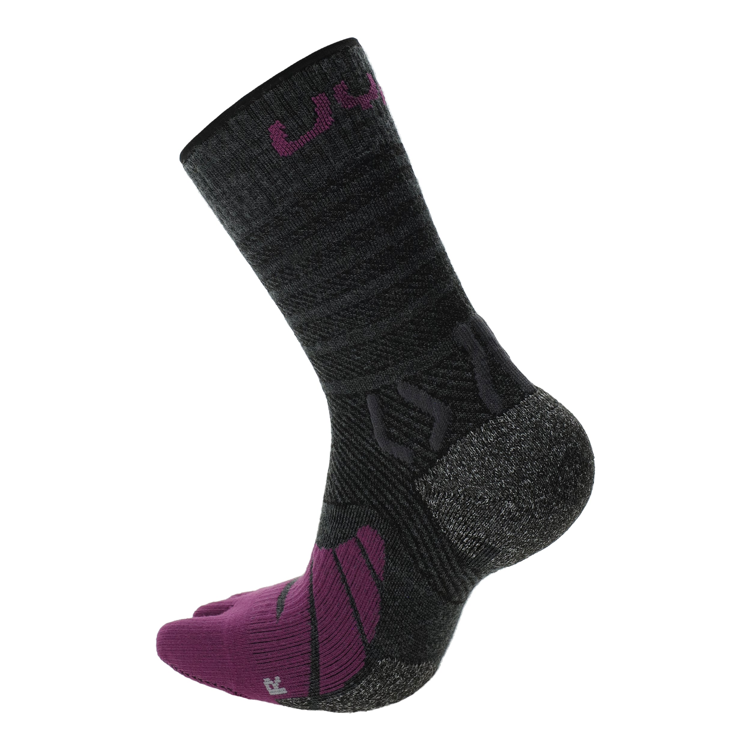 UYN Woman Trekking Five Merino Socks -  anthracite/purple