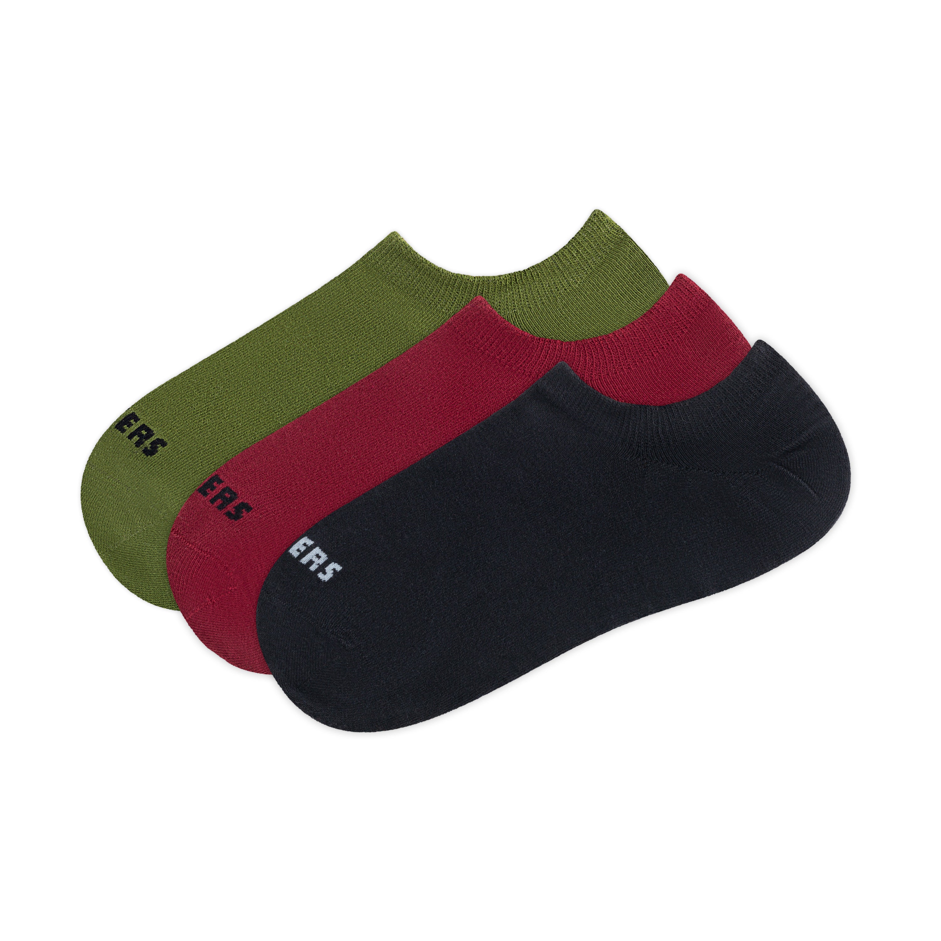 Skinners 2.0 Socks no-show - black/moss/carmine - EU36-39
