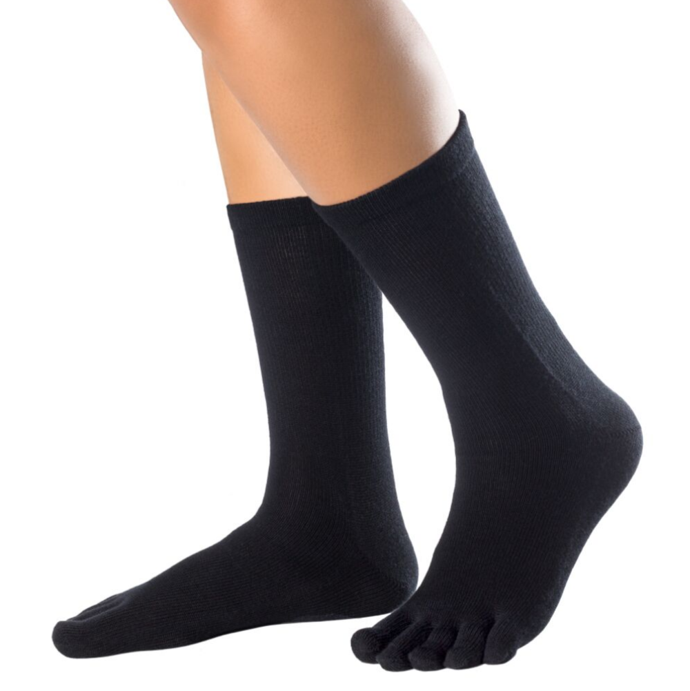 Knitido Zehensocken Cotton & Merino - schwarz