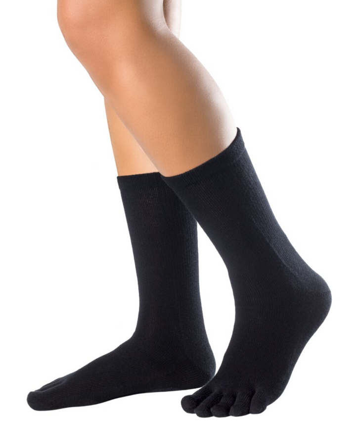 Knitido Zehensocken Cotton & Merino - schwarz