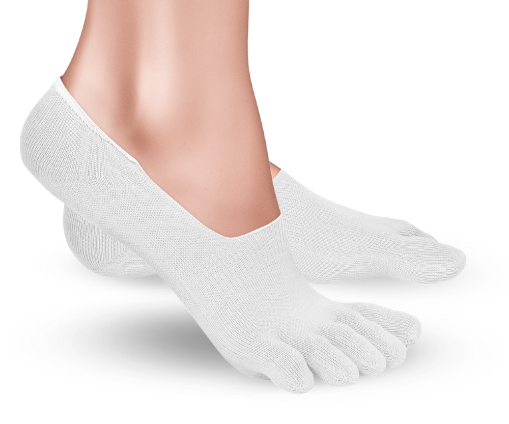Knitido Zehensocken Essentials - no show - weiß