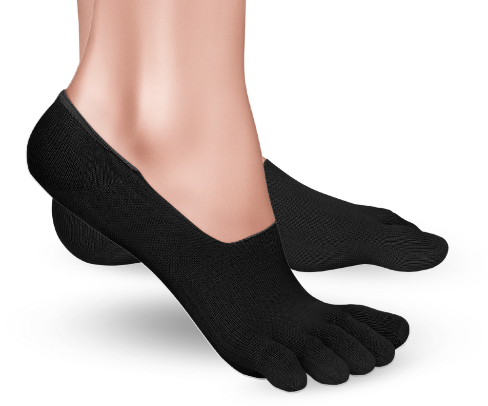 Knitido Zehensocken Essentials - no show - schwarz