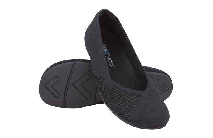 Xero Shoes Phoenix Ballerina (EU37/US6.5)- black knit