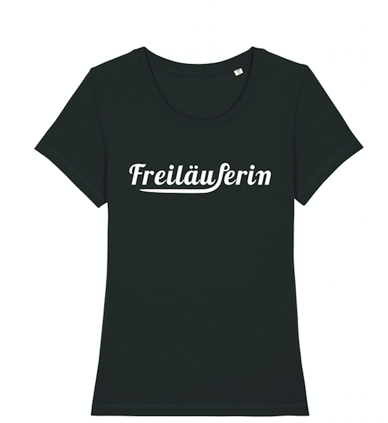 Freiläufer T-Shirt "Freiläuferin" - schwarz