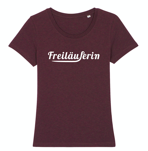 Freiläufer T-Shirt "Freiläuferin" - heather grape red